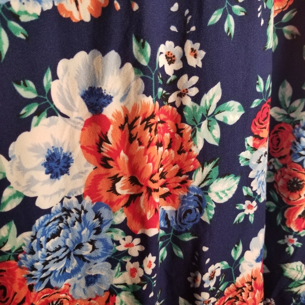 FLORAL FAUX WRAP DRESS - Picture 4 of 4
